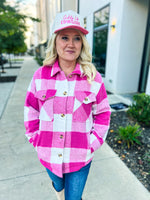 Pink Plaid Shacket