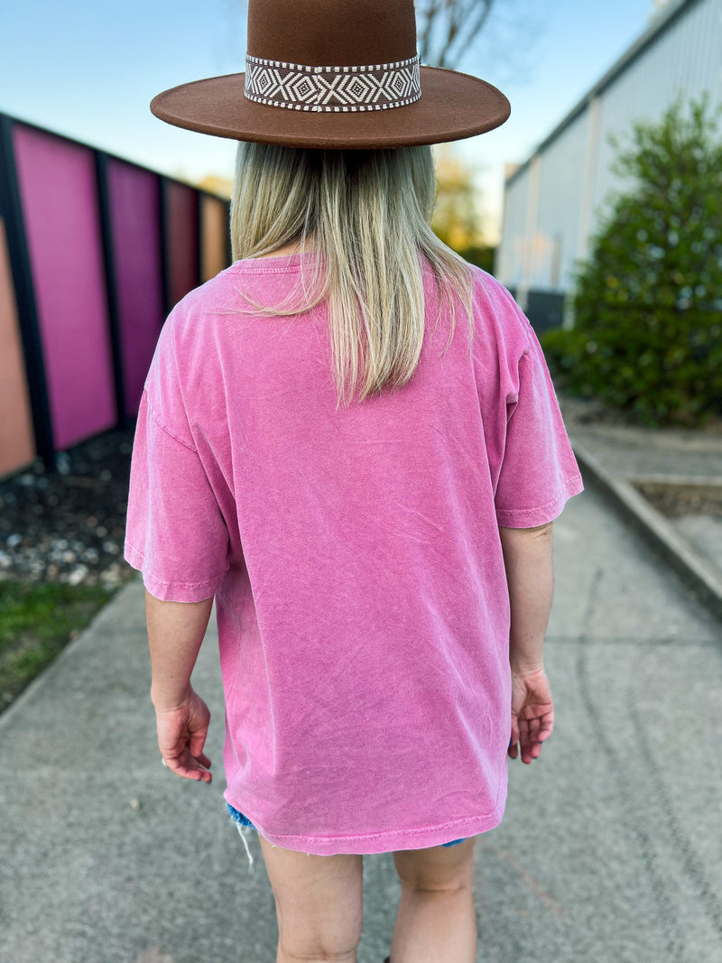 Long Live Cowgirls Tee-Pink