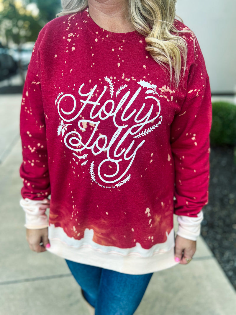 Holly Jolly Bleached Sweatshirt