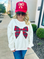 Creme Bow Sweatshirt