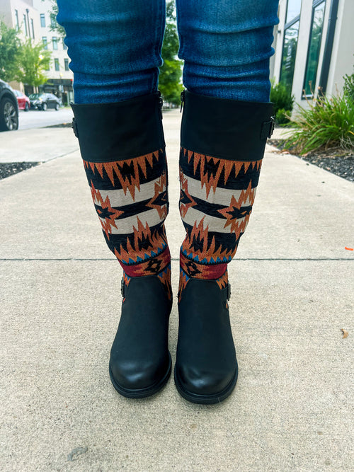 Black Aztec Boots