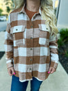 Flannel Button Up-Camel