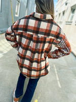 Rust Plaid Button Up