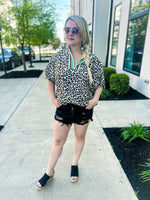 Leopard Print Dolman Top