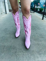 Pink Lightening Bolt Boots