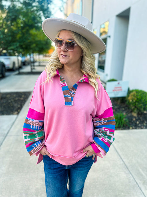 Bibi Aztec Pink Top