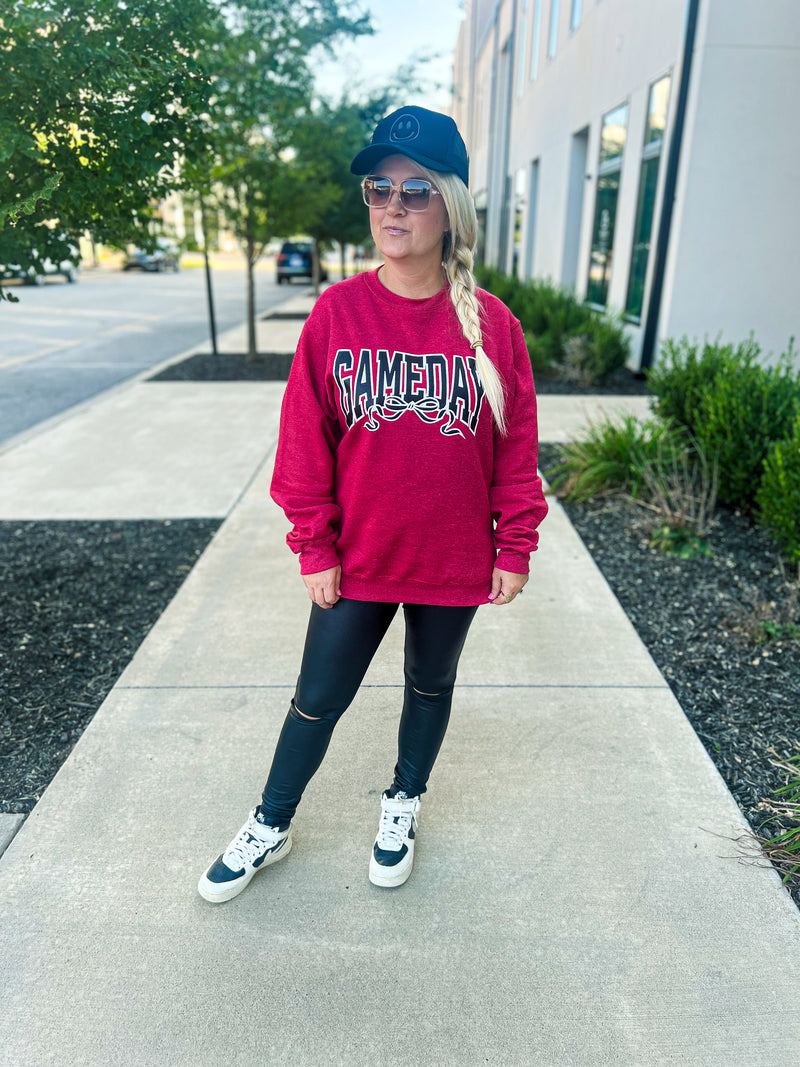 Red Bow Gameday Sweatshirt