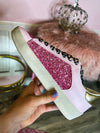 Pink Sequin Sneakers