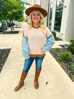 Brown Denim Sweater