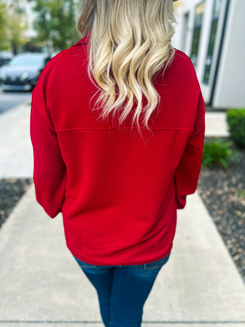 Red Pullover-Jess Lea