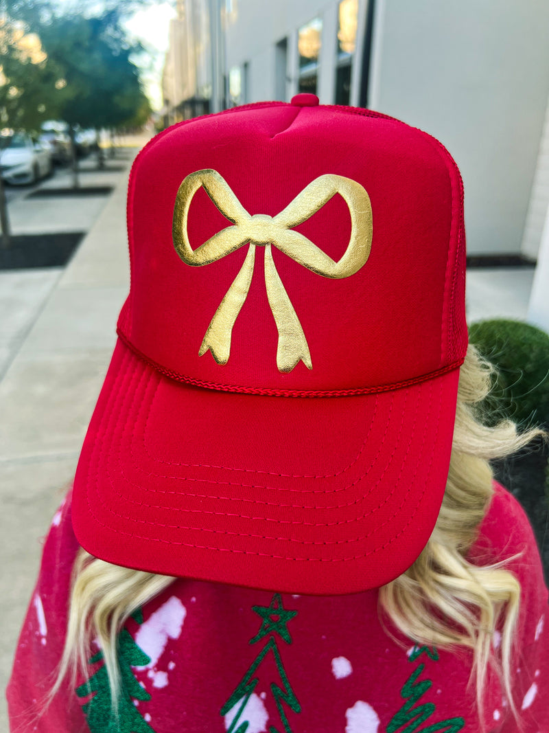 Red Bow Cap