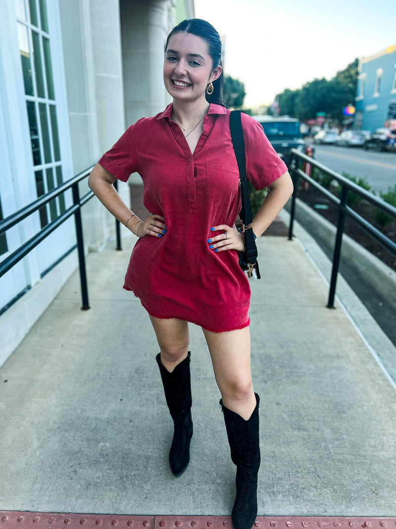 Red Pocket Dress