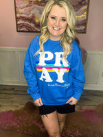 Pray Sweatshirt-Blue