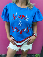 Stars & Stripes Sequin Top