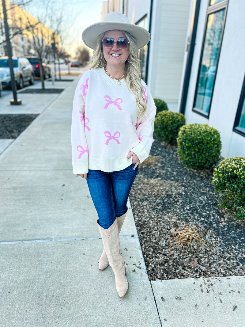 Pink Bow Sweater