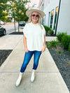 Creme Poncho Top