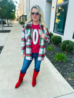 Red & Green Plaid Shacket