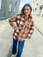 Rust Plaid Button Up