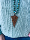 Rhinestone Arrow Necklace-Teal