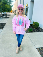 Pink Christmas Tree Sweatshirt