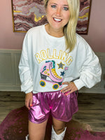 Pink Iridescent Shorts
