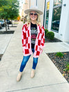 Red Checkered Cardigan