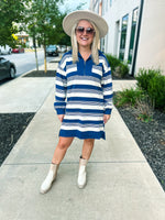 Blue Striped Dress