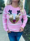 Pink Reindeer Sweater