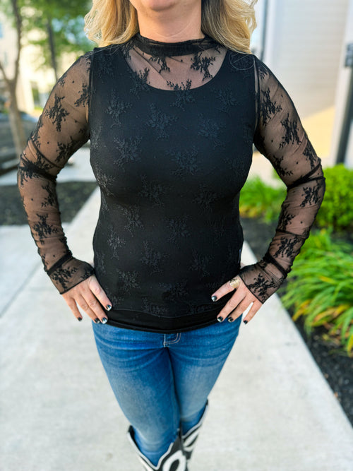 Mesh Lace Top