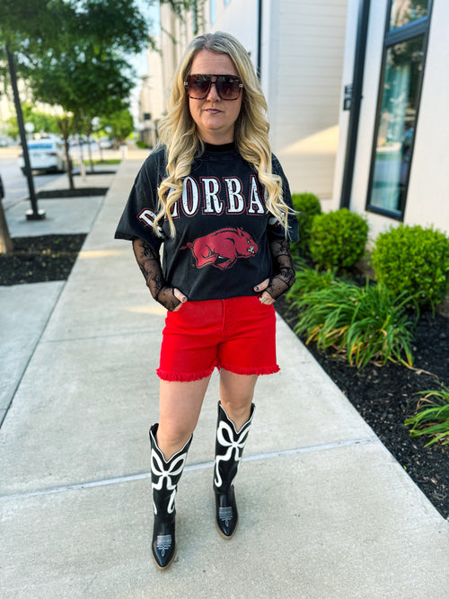 Red Risen Shorts