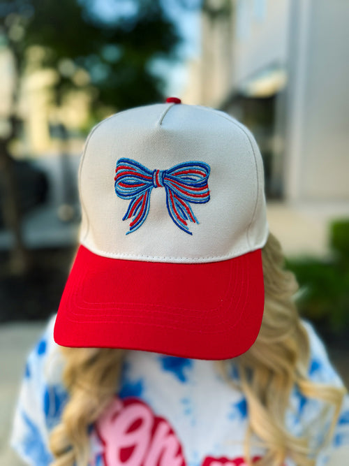 Monogrammed Bow Cap