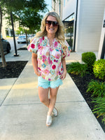 Spring Floral Entro Top