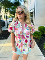 Spring Floral Entro Top