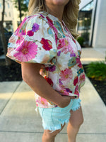 Spring Floral Entro Top