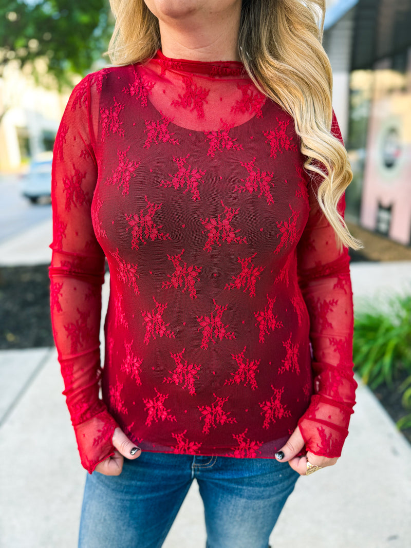 Mesh Lace Top