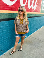 Leopard Bibi Top