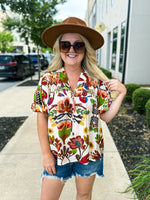 Brown Floral Top
