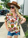 Brown Floral Top