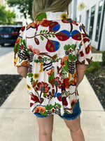 Brown Floral Top