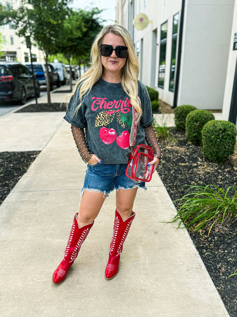 Leopard Cherry Tee