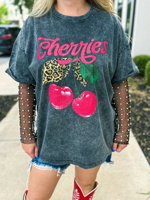 Leopard Cherry Tee