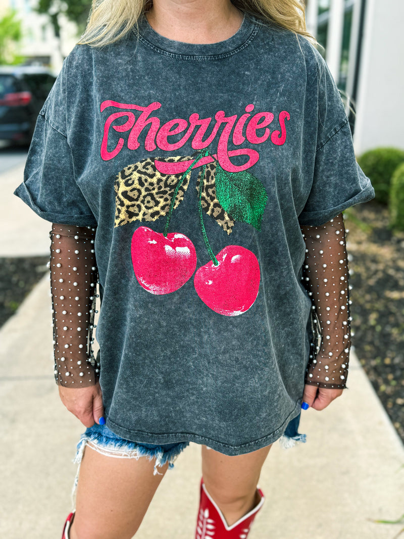 Leopard Cherry Tee