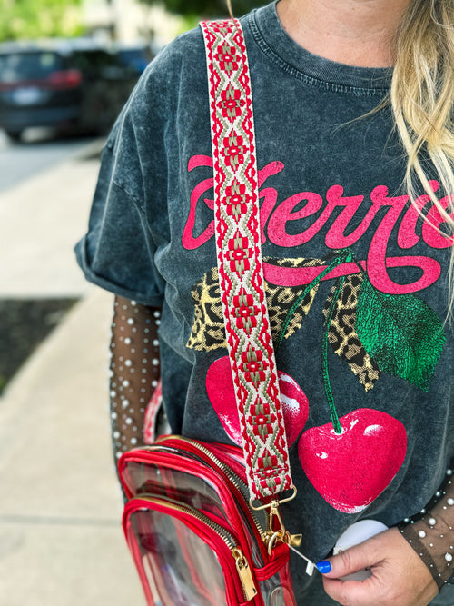 Red Gameday Guitar Strap Crossbody