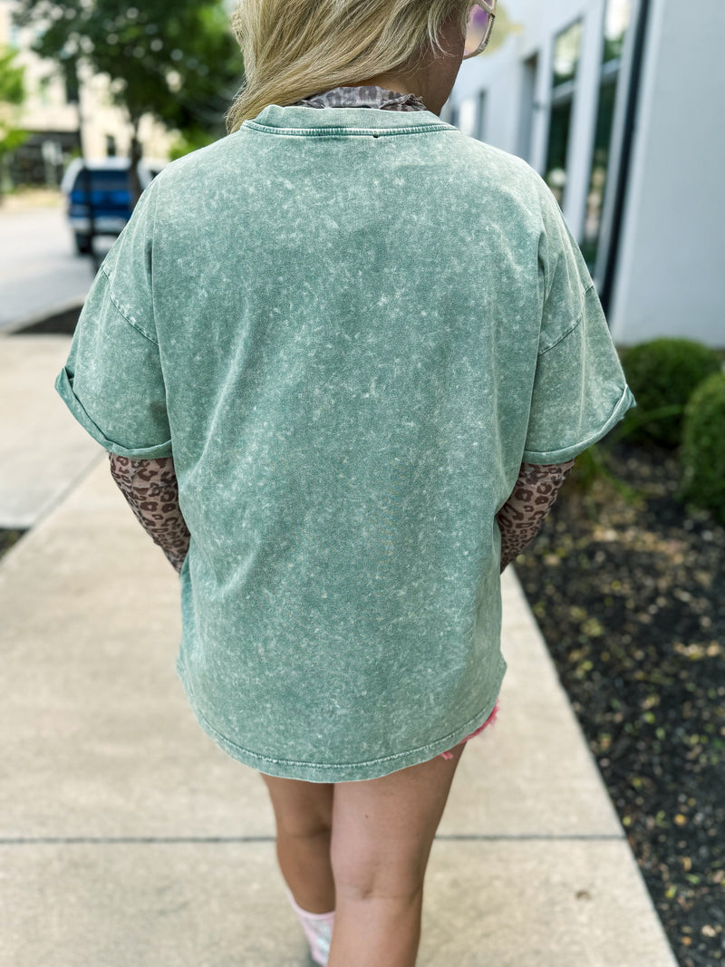 Long Live Cowgirls Tee-Green