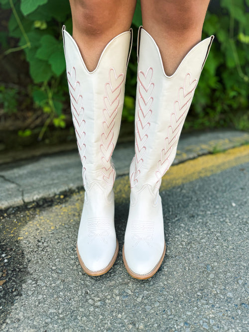 Sweetheart Western White Cowgirl Boots