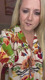 Brown Floral Top