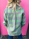 Green & Pink Plaid Flannel