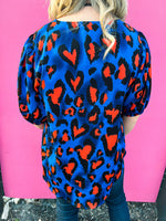 Blue Leopard Top