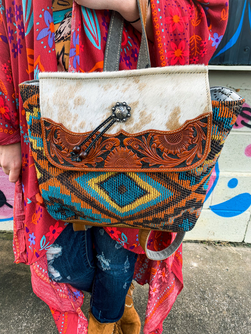 Turquoise & Orange Aztec Wool Serape Handbag – Cowgirl Barn & Tack