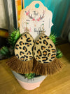 Leopard Tassel Earrings